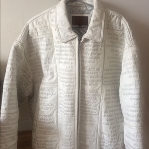 Hudson white leather jacket